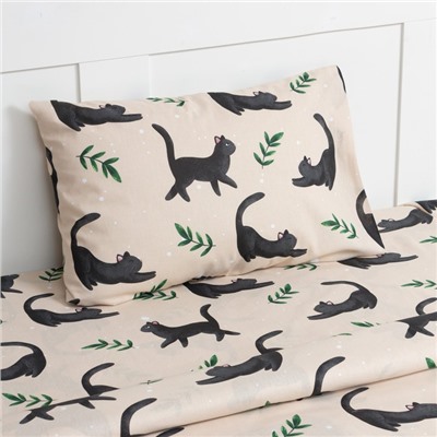 Постельное бельё 1.5-спальное «Этель» Little cat, бязь