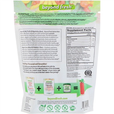 Beyond Fresh, Истинно красный, органический красный суперпродукт, натуральный ягодный вкус, 10,58 унц. (300 г)