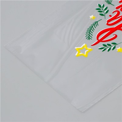 Пакет БОПП новогодний «Ёлочка», 13×27 см