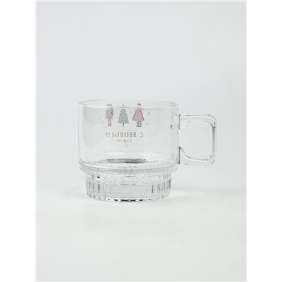 Кружка новогодняя стеклянная «С Новым годом!», 270 мл