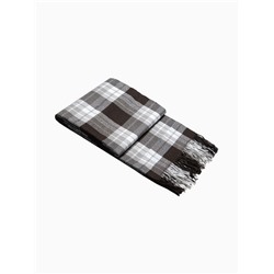 Плед «Элис» 150×200 см, белый/серый/коричневый