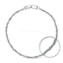 Браслет из серебра родированный - Сингапур, 16 см 81030020216