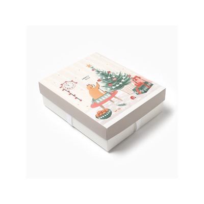 Махровые полотенца «Этель. Джингл белз», 30×30 см - 5 шт., хлопок 100%, красный