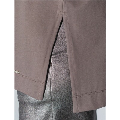 Футболка оверсайз с принтом стразами из премиального хлопка с эластаном