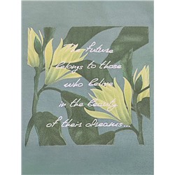 Футболка с принтом свободная эластичная из премиального хлопка