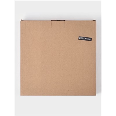 Десертная Magistro тарелка «Сияние», d=21 см, золотистая отводка, стекло, прозрачная