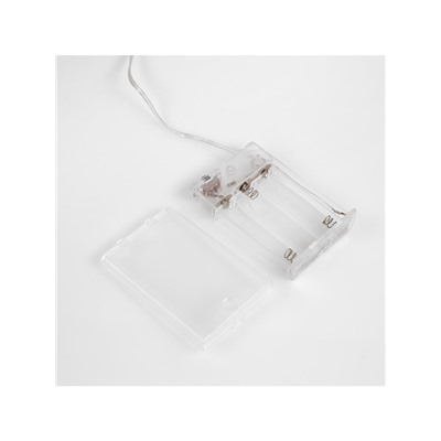 Гирлянда «Нить» 5 м роса, IP20, серебристая нить, 50 LED, мерцание белым, батарейки AAх3 (нет в комплекте), свечение белое