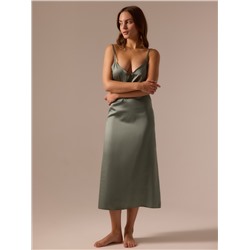 Сорочка ночная женская SL HOME Tensel Home, размер 44-46, зелёная