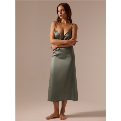 Сорочка ночная женская SL HOME Tensel Home, размер 44-46, зелёная