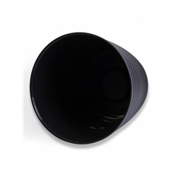 Горшок для цветов с поддоном Saffron, 9.1 л, d=26.7 см, h=24.5 см, пластиковый, чёрный