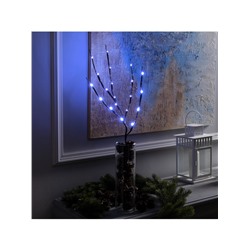 Светодиодная ветка 70 см, 20 LED, коричневая, батарейки AAх2 (не в комплекте), свечение белое