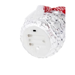 Фигура «Снеговик в красном» 28 см, 1 LED, от батареек ААА×3, свечение тёплое белое