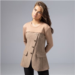 Свитшот приталенного силуэта, Вкус победы (мокка)