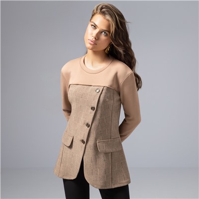 Свитшот приталенного силуэта, Вкус победы (мокка)