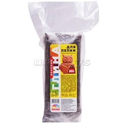 Глина для лепки вакуумированная, красная 500 гр,