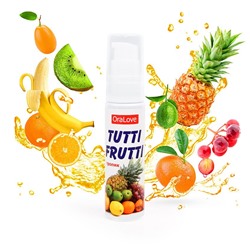 Гель-смазка Tutti-Frutti со вкусом тропических фруктов - 30 гр.