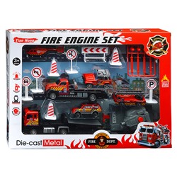 Набор машин "Пожарные спецслужбы" металл, в коробке