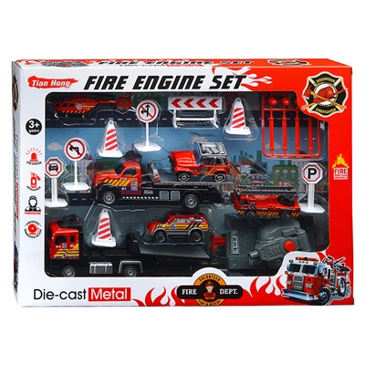 Набор машин "Пожарные спецслужбы" металл, в коробке