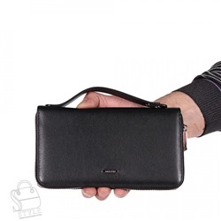 Клатч мужской кожаный 20911 black Pratero