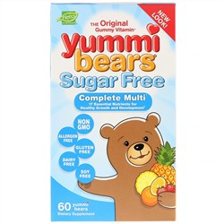 Hero Nutritional Products, Yummi Bears, Complete Multi, Sugar Free, Natural Strawberry, Orange and Pineapple Flavors, 60 Yummi Bears
