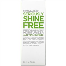 Formula 10.0.6, Seriously Shine Free, Mattifying Oil-Free Moisturizer, 2.54 fl oz (75 ml)