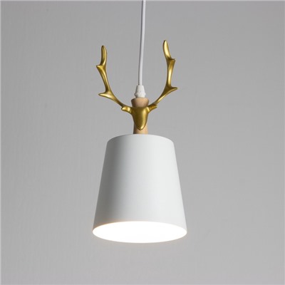Светильник BayerLux «Олень» 1хE27 40 Вт белый-золото 13×13×100 см