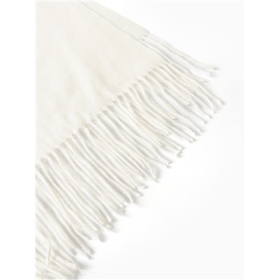 Плед с бахромой «Этель» Light touch, 130×190 см, белый