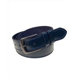 Ремень мужской из натуральной кожи, цвет синий