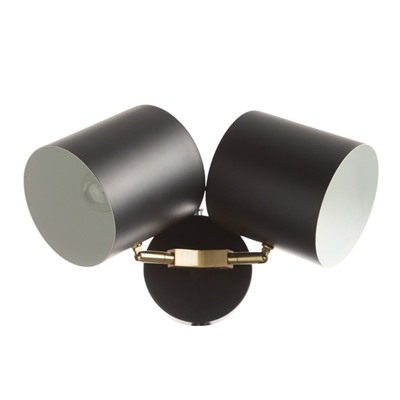 Бра «Азурит» 2хЕ27 40 Вт черный 11×12×36 см