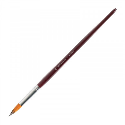 Кисть синтетика художественная № 9 круглая AF15-021-09 длинная ручка, пропитанная лаком ARTформат