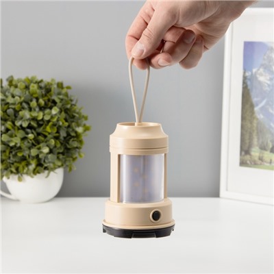 Светильник настольный «Звездное небо» 2 Вт LEd=3хАА бежевый 8×8×13 см