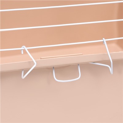 Клетка для грызунов «Пижон» №1 складная, 58×40×34 см, миска, 2 кормушки, бежевая