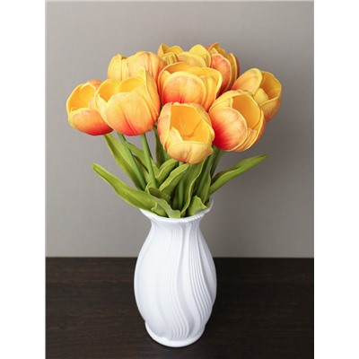 Цветок искусственный Тюльпан 32 см желто-оранжевые / GR-058 /уп 10/100/1200/латекс
