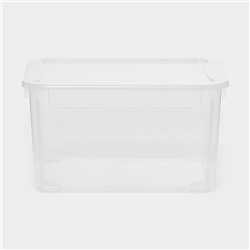 Ящик для хранения «Кристалл XS Plus», 16 л, 38,9×27,5×21,5 см, с крышкой, прозрачный
