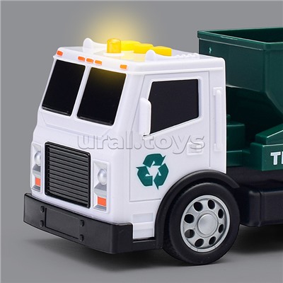 Машина "Мусоровоз" с ковшом, 1:32 (свет, звук) в коробке