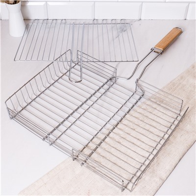 Решетка - гриль глубокая 42х30х65 см Хром / 112-3 /уп 20/ 0,950/ решетка для барбекю