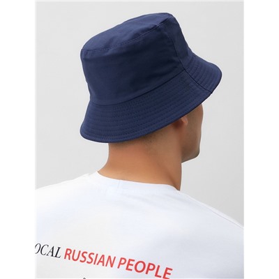 Панама двусторонняя унисекс MINAKU, цвет синий, чёрный, размер 56-58