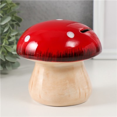 Копилка для денег «Мухоморчик», керамика, 13.3×13.3×13.3 см