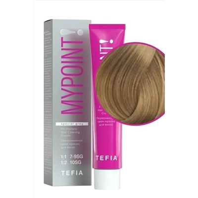 TEFIA Mypoint Special Grey 10.80 Перманентная крем-краска для седых волос / Экстра светлый блондин коричневый, 60 мл KRISTALLER, 1114484