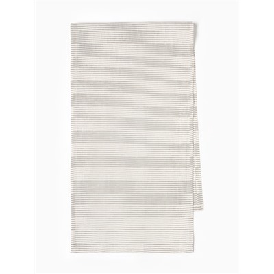 Дорожка на стол Этель Straightforward, 40×146 см, лён 100%, плотность 180 г/м², белая/серая