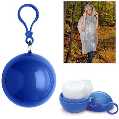 Дождевик-пончо в упаковке брелока