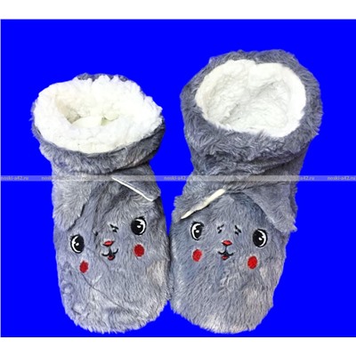 2 ПАРЫ - Подарочный набор носки-САПОЖКИ женские с мехом Мордочки ВЫСОКИЕ