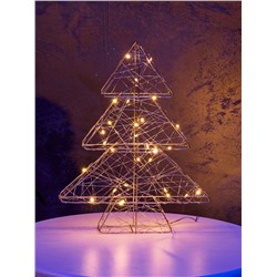 Фигура световая «Ёлочка», 40×31×6 см, 30 LED, батарейки ААх3 (не в компл.), свечение тёплое белое