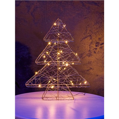 Фигура световая «Ёлочка», 40×31×6 см, 30 LED, батарейки ААх3 (не в компл.), свечение тёплое белое