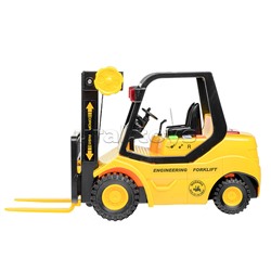 Машина "Погрузчик" с бочками и поддоном 1:16 (свет, звук) в коробке