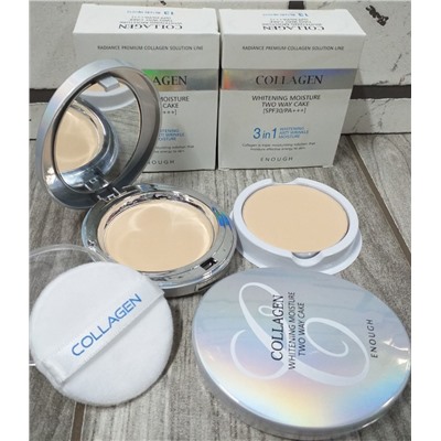 Матирующая пудра 3 in 1 Collagen Whitening Moisture SPF 30 PA+++ со сменным блоком, тон 13