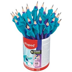 Карандаш пластиковый  "KIDY LEARN SHARK" трехгранный, тренажер 854500 Maped