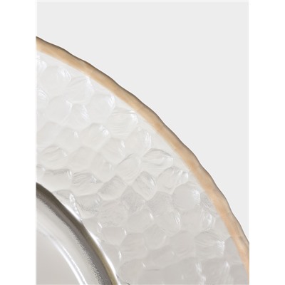 Тарелка подстановочная «Фишер», d=35 см, цвет обводки золотой