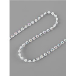 Стразы на нитях, с голографией, 3 мм, 9±1 м, белые