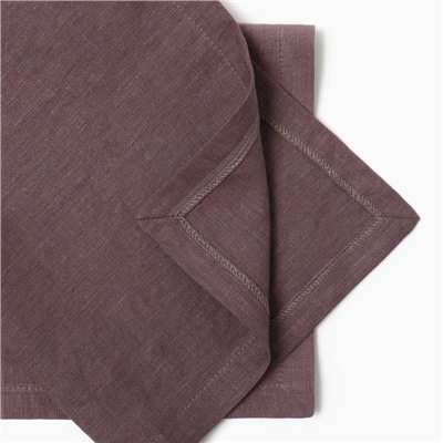 Набор салфеток «Этель», коричневый, 30×40 см - 4 шт.,100% лён, 170 г/м²